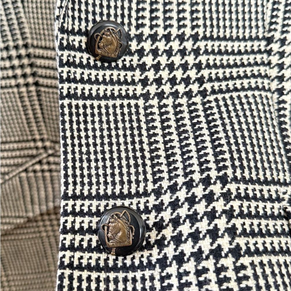 Ralph Lauren Black and White Plaid Blazer - Picture 3 of 6